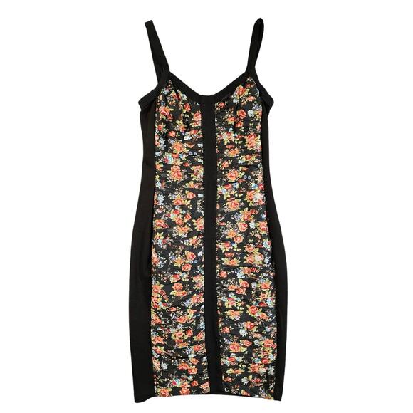 Bailey 44 Ruched Ponte Print Divide Dress Size Medium ANTHROPOLOGIE Floral - Picture 2 of 10